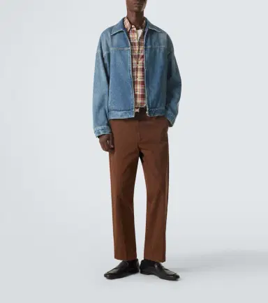 Prada Cropped cotton gabardine slim pants | Thumbnail 4