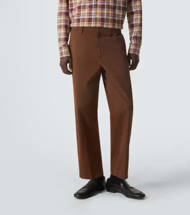 Prada Cropped cotton gabardine slim pants | Thumbnail 5