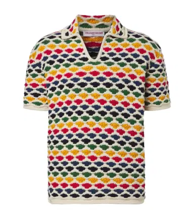 Orlebar Brown Batten crochet cotton bowling shirt | Thumbnail 1
