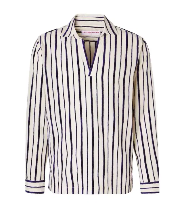 Orlebar Brown Ridley striped cotton-blend shirt