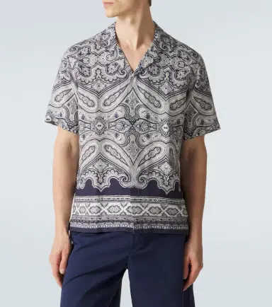 Orlebar Brown Maitan paisley linen bowling shirt | Thumbnail 2 Orlebar Brown Maitan paisley linen bowling shirt | Thumbnail 2