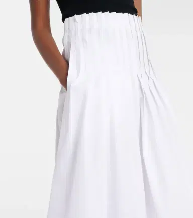 RÓHE Róhe Pleated cotton poplin midi skirt | Thumbnail 2
