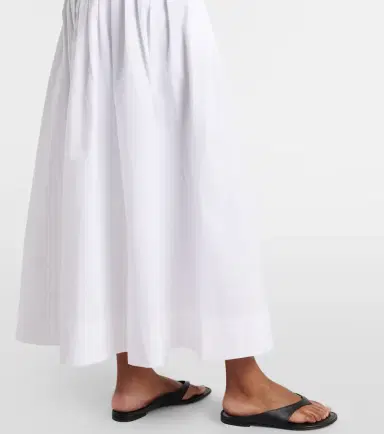 RÓHE Róhe Pleated cotton poplin midi skirt | Thumbnail 5