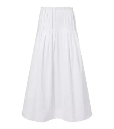 RÓHE Róhe Pleated cotton poplin midi skirt | Thumbnail 1