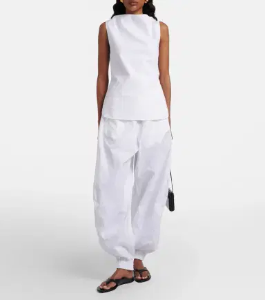 RÓHE Róhe Cotton-blend wide-leg pants | Thumbnail 2 RÓHE Róhe Cotton-blend wide-leg pants | Thumbnail 2