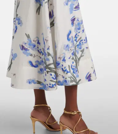 Rebecca Vallance Bluebell draped floral midi dress | Thumbnail 4