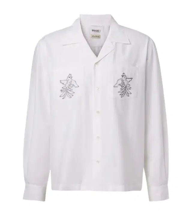Embroidered cotton and silk shirt