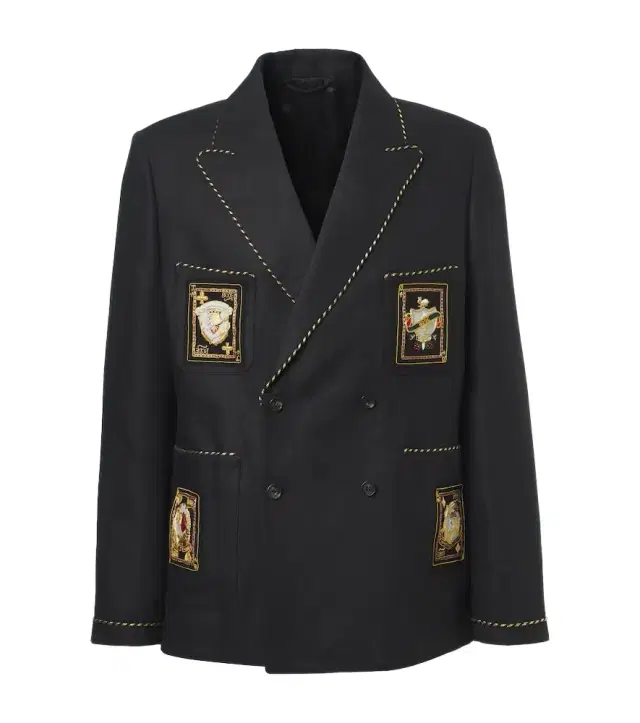 Bullion Card linen suit jacket
