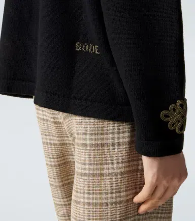 Bode Looped Frog embroidered wool cardigan | Thumbnail 2