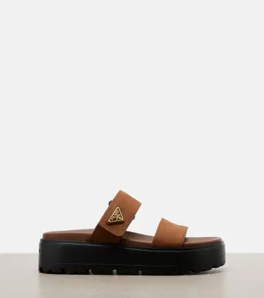 Prada Leather platform sandals | Thumbnail 2