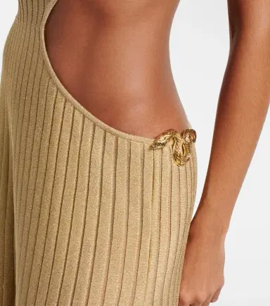 Roberto Cavalli Cutout ribbed-knit sheer lamé gown | Thumbnail 3 Roberto Cavalli Cutout ribbed-knit sheer lamé gown | Thumbnail 3