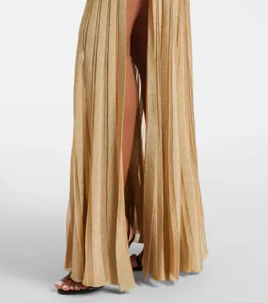 Roberto Cavalli Cutout ribbed-knit sheer lamé gown | Thumbnail 4 Roberto Cavalli Cutout ribbed-knit sheer lamé gown | Thumbnail 4