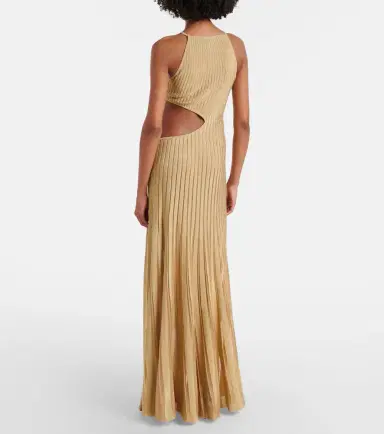 Roberto Cavalli Cutout ribbed-knit sheer lamé gown | Thumbnail 5 Roberto Cavalli Cutout ribbed-knit sheer lamé gown | Thumbnail 5