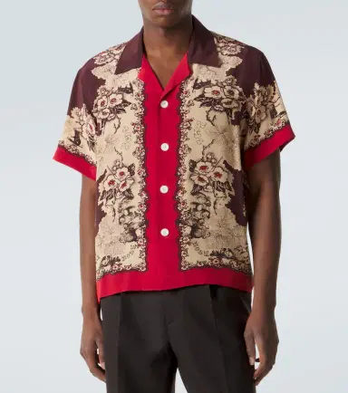 Bode Printed silk bowling shirt | Thumbnail 4