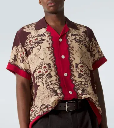 Bode Printed silk bowling shirt | Thumbnail 5