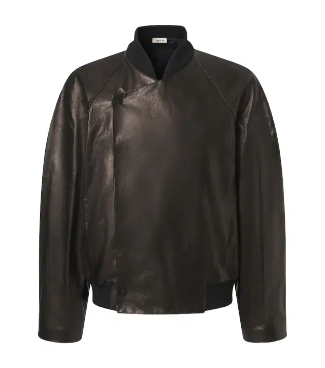Leather bomber jacket