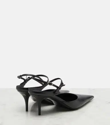 Balenciaga Avenue Bow leather slingback pumps | Thumbnail 2
