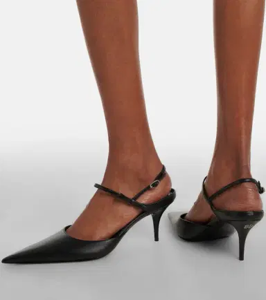 Balenciaga Avenue Bow leather slingback pumps | Thumbnail 6