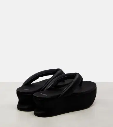 Balenciaga Gaeta satin wedge thong sandals | Thumbnail 3