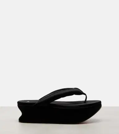 Balenciaga Gaeta satin wedge thong sandals | Thumbnail 4