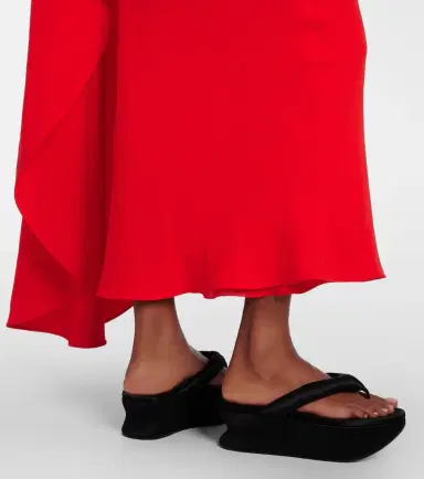 Balenciaga Gaeta satin wedge thong sandals | Thumbnail 5