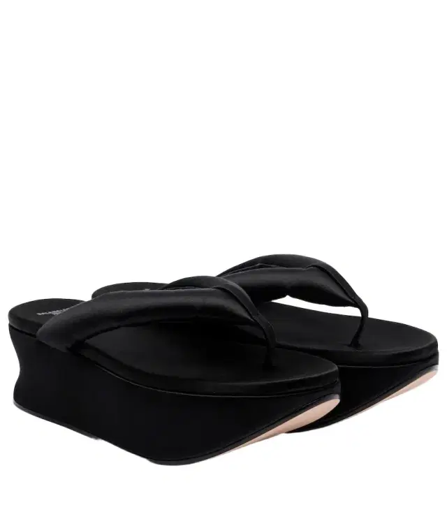 Balenciaga Gaeta satin wedge thong sandals