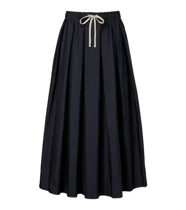 Pineta pleated cotton midi skirt