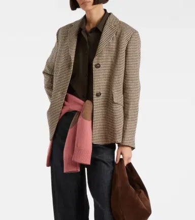 'S Max Mara 'S Max Mara Gita checked linen blazer | Thumbnail 3