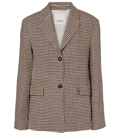 'S Max Mara 'S Max Mara Gita checked linen blazer | Thumbnail 1