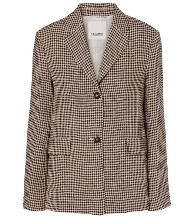 'S Max Mara Gita checked linen blazer