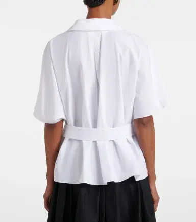 'S Max Mara Carisma belted cotton poplin shirt | Thumbnail 4