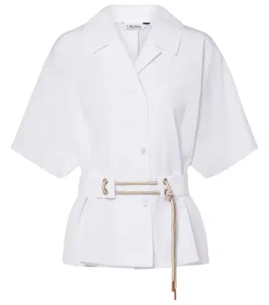 'S Max Mara Carisma belted cotton poplin shirt | Thumbnail 1