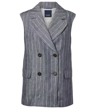 'S Max Mara 'S Max Mara Ballo pinstripe double-breasted linen vest | Thumbnail 1