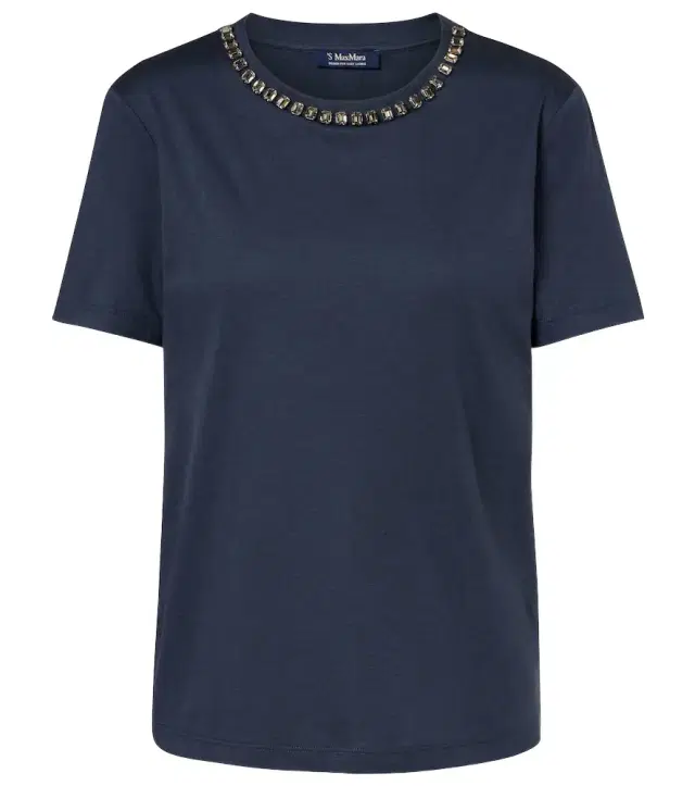 'S Max Mara Bingo embellished cotton-blend T-shirt