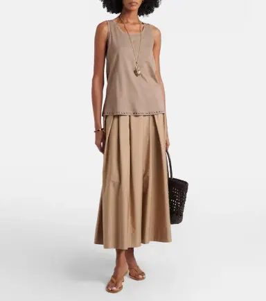 'S Max Mara Furetto embellished cotton-blend tank top | Thumbnail 2