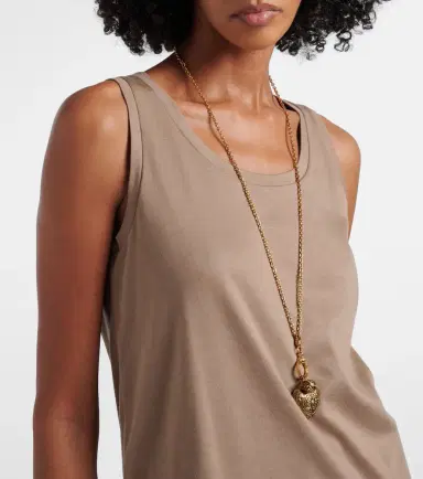 'S Max Mara Furetto embellished cotton-blend tank top | Thumbnail 3
