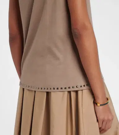 'S Max Mara Furetto embellished cotton-blend tank top | Thumbnail 4