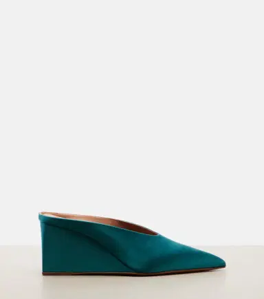 Alaïa Alaïa Cube satin wedge mules | Thumbnail 2