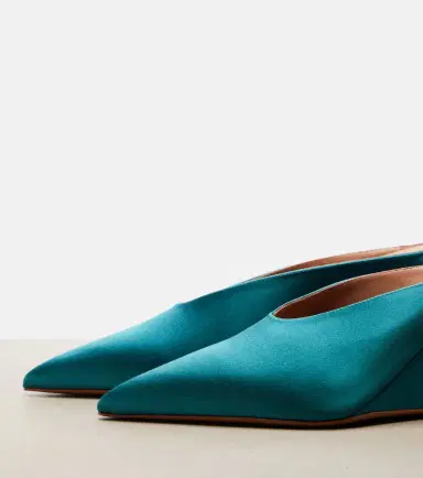 Alaïa Alaïa Cube satin wedge mules | Thumbnail 4