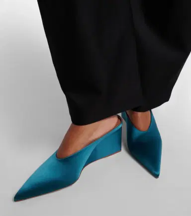 Alaïa Alaïa Cube satin wedge mules | Thumbnail 6