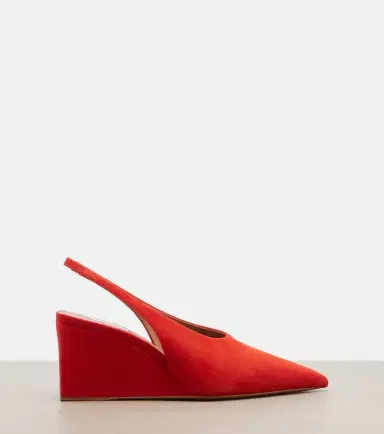 Alaïa Alaïa Cube suede slingback wedges | Thumbnail 3 Alaïa Alaïa Cube suede slingback wedges | Thumbnail 3