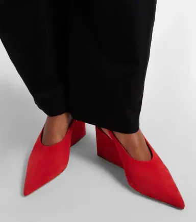 Alaïa Alaïa Cube suede slingback wedges | Thumbnail 5 Alaïa Alaïa Cube suede slingback wedges | Thumbnail 5