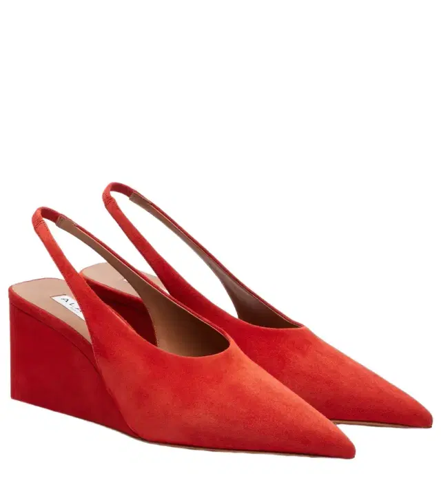 Alaia Alaïa Cube suede slingback wedges