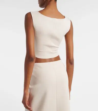 'S Max Mara Dire cotton-blend jersey crop top | Thumbnail 2