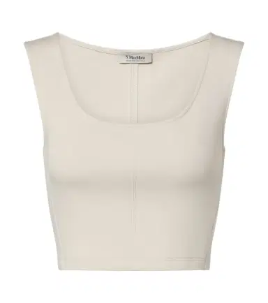 'S Max Mara Dire cotton-blend jersey crop top | Thumbnail 1
