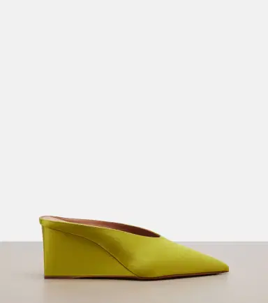 Alaïa Alaïa Cube satin wedge mules | Thumbnail 3