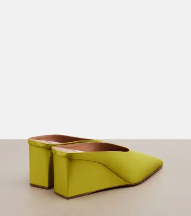 Alaïa Alaïa Cube satin wedge mules | Thumbnail 4