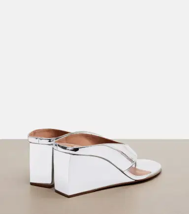 Alaïa Alaïa Cube mirrored wedge thong sandals | Thumbnail 3 Alaïa Alaïa Cube mirrored wedge thong sandals | Thumbnail 3