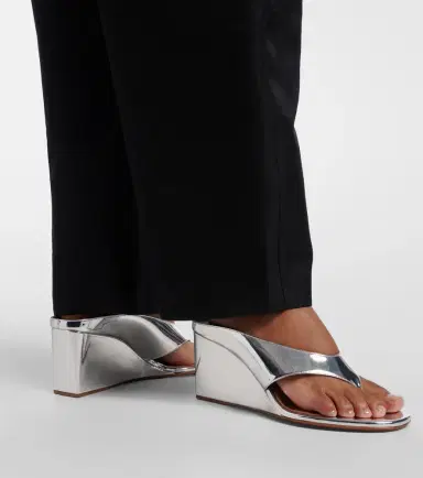 Alaïa Alaïa Cube mirrored wedge thong sandals | Thumbnail 6 Alaïa Alaïa Cube mirrored wedge thong sandals | Thumbnail 6