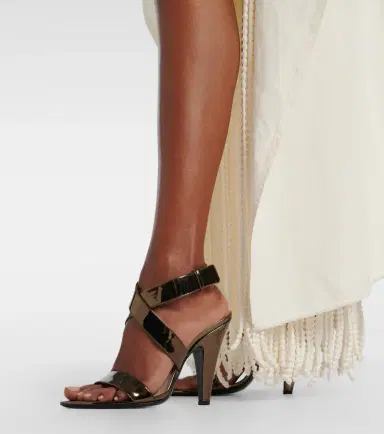 Alaïa Alaïa Cone mirrored leather sandals | Thumbnail 2 Alaïa Alaïa Cone mirrored leather sandals | Thumbnail 2